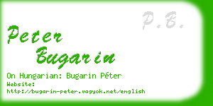 peter bugarin business card